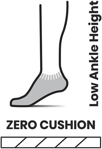 SmartWool Run Zero Cushion Scups Low Canle - Socks for Men - Achilles Tab - مناطق الشبكات - Shield Tech Medium Gray LG (حذاء الرجال 9-11.5) بحجم واحد in Kuwait