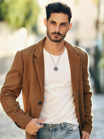 Seiyang Saint Necklace 925 Sterling Silver Patron Amulet Medal Jewelry for Men Women (with Gift Box) in Kuwait