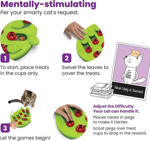 Catstages by Nina Ottosson Buggin' Out Puzzle & Play - Interactive Cat Treat Puzzle in Kuwait