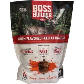 Boss Buck Boss Builder Acorn Flavored 5lb Feed Attractant for Deer | Fast-Acting Strong Aroma Highly Concentrated Nutritious Deer Attractant