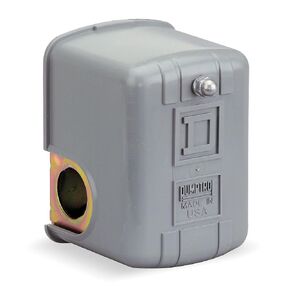 Telemecanique Sensors 9013FSG2J20M4 Water Pump Switch, 20/40 PSI, DPST w/Manual Switch & Low Pressure Cut-Off , Black