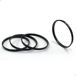 Wheel Accessories Parts Set of 4 Hub Centric Ring 125.5mm OD to 117mm Hub ID, Black Polycarbonate (Wheel Hub Ring, 4 Pack, 125.5 mm OD to 117 mm ID Wheel Centerbore, Polycarbonate)