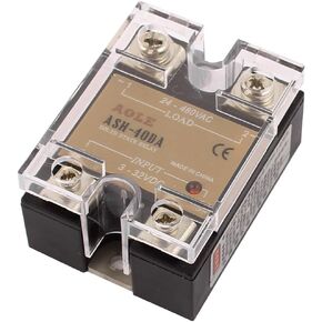 uxcell ASH-40DA 4-32VDC to 24-480VAC 40A Single Phase Solid State Relay DC to AC Relay