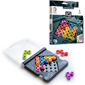 SmartGames IQ Gears Travel-Friendly Dynamic Logic Game Featuring 120 Challenges for Ages 7 - Adult
