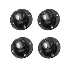 LePvo 8 Pack Self Adhesive Caster Wheels 1 Inch for Furniture, Load Capacity 28LBS Per Wheel, Low Profile Swivel Wheels for Small Appliance Storage Box, Mounting Plate Diamater 44mm (1-3/4 inch)