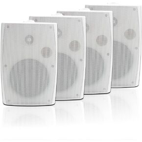 STUDIOFINIX 6.5 Inch Outdoor Speakers Wall-Mounted 800W - Waterproof and High-Performance Audio Solution for Indoor/Outdoor,Home,Patio,Garden,Backyard(4 Passive Speakers Bundle/Black)