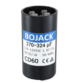 BOJACK 270-324 uF/MFD 110-125 VAC 50/60 Hz Universal Round Start Capacitor Electric Replacement Parts