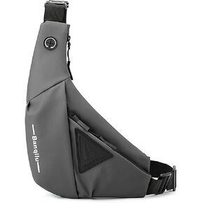 Long Keeper Sling Crossbody Bag - Men Water Resistant Chest Bag Casual Hiking Cycling Slim Lightweight Shoulder Backpack in Kuwait
