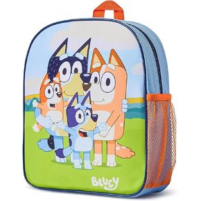 Bluey Backpack, Kids Backpack with Spacious Interior and Mesh Side Pockets, Cute Kids and Toddler Backpack with Adjustable Straps, 11.8" x 8.7" x 3.5"