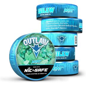 Outlaw Wintergreen NiC-SAFE™ Fat Cut - 6 Pack - Nicotine Alternative - Tobacco Free Dip