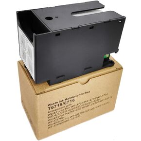 PRINTERWORLD T6715 T6716 Ink Maintenance Box for Workforce Pro ET-8700 WF-C5790 WF-C529R WF-C579R WF-M5299 WF-M5799 WF-C5710 WF-C5290 C5210 WF4720 WF4730 WF4740 WF4734 EC4020 EC4030 EC4040 Printer