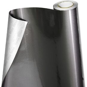 VViViD 5D High Gloss Grey Epoxy Carbon Fiber Automotive Vinyl Wrap Film Roll (3 Foot by 5 Foot)