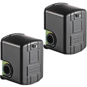2 Pack Pressure Switch for Well Pump, Well Pressure Switch 30-50 psi, Water Well Pressure Switch 1/4" Female NPT Black