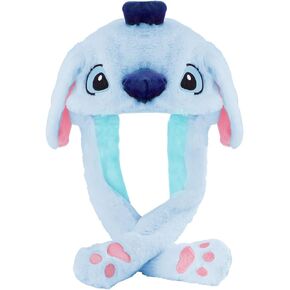 Stitch Ear Moving Jumping Hats Warm Plush Rabbit Winter Caps Cute Stitch Angel Hat Novelty Party Hats for Womens