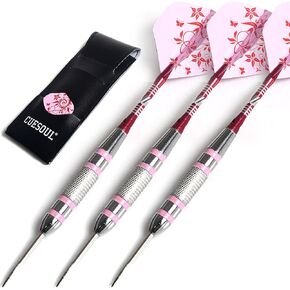 CUESOUL 20/21/22/23/26 Grams Steel Tip Darts - Black Coating Brass Barrels