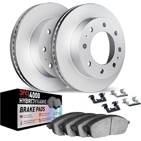 Dynamic Friction Company Front Geospec Brake Rotors Kit | 4000 HybriDynamic Brake Pads includes Hardware 4812-54046 in Kuwait