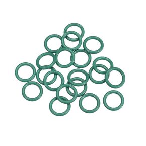 uxcell Fluorine Rubber O-Rings, 25mm OD 20.2mm ID 2.4mm Width FKM Seal Gasket for Machinery Plumbing, Green, Pack of 20