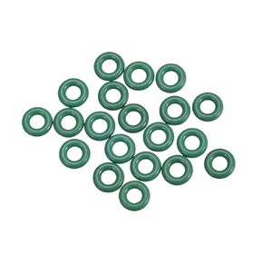 uxcell Fluorine Rubber O-Rings, 25mm OD 20.2mm ID 2.4mm Width FKM Seal Gasket for Machinery Plumbing, Green, Pack of 20