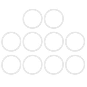 X AUTOHAUX Silicone O-Rings, 42mm OD 35mm ID 3.5mm Width VMQ Seal Gasket for Compressor Valves Pipe Repair, White, Pack of 10