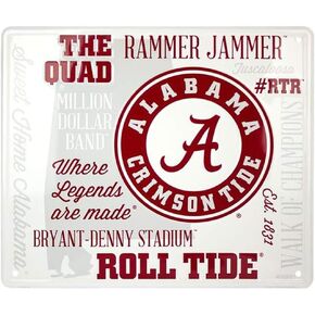 HangTime MS90002 University of Alabama - Alabama Crimson Tide Fan Cloud sign 12 x 14 inch novelty metal sign