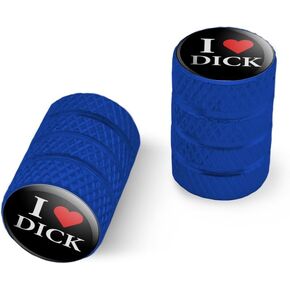 I Love Dick Heart Motorcycle Bicycle Bike Tire Rim Wheel Aluminum Valve Stem Caps
