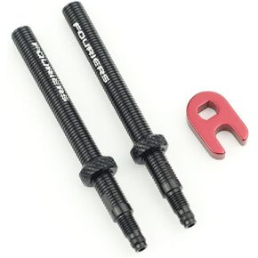 Fouriers Tubeless Presta Valve Extender Kit Extension with Core nut (Pack of 2)
