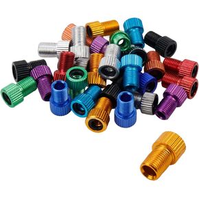 Wealrit 30 Pcs Presta Valve Adapters Aluminum Alloy Convert Presta to Schrader Bike Inflatable Connector Bicycle Tube Pump Air Compressor