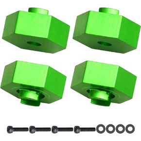 Hobbyfire Metal Aluminum Wheel Hex Hubs 4-Pack Upgrades for 1/18 Traxxas LaTrax Teton Desert Prerunner SST, Replace Parts 7669 (Blue)