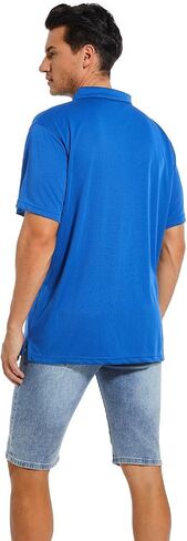 Coolprince Mens Polo Shirts Moisture Wicking Tennis T-Shirt Performance Golf Polo Shirts Casual Work Short Sleeve Shirts in Saudi Arabia