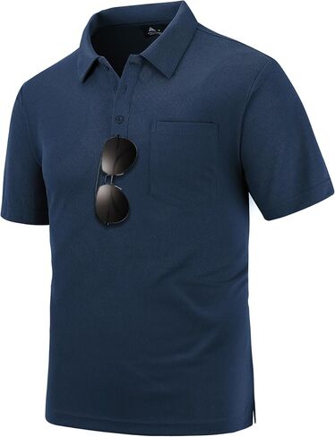 Coolprince Mens Polo Shirts Moisture Wicking Tennis T-Shirt Performance Golf Polo Shirts Casual Work Short Sleeve Shirts in Saudi Arabia