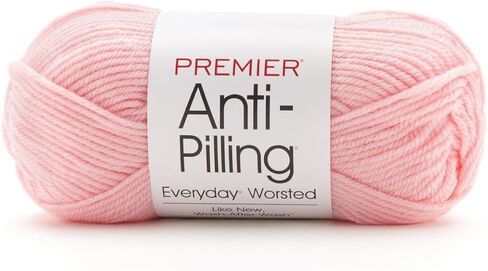 خيوط ممتازة مضادة للوبر يوميًا، خيوط أكريليك ناعمة، خيوط مثالية للكروشيه والحياكة، يمكن غسلها في الغسالة، 180 ياردة، خوخي ناعم in Kuwait