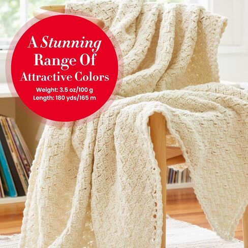 خيوط ممتازة مضادة للوبر يوميًا، خيوط أكريليك ناعمة، خيوط مثالية للكروشيه والحياكة، يمكن غسلها في الغسالة، 180 ياردة، خوخي ناعم in Kuwait