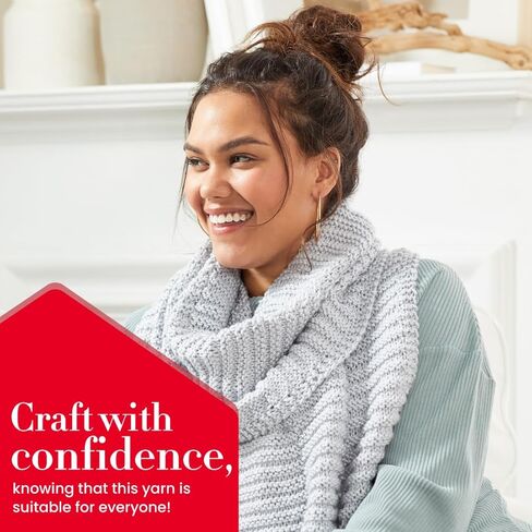 خيوط ممتازة مضادة للوبر يوميًا، خيوط أكريليك ناعمة، خيوط مثالية للكروشيه والحياكة، يمكن غسلها في الغسالة، 180 ياردة، خوخي ناعم in Kuwait
