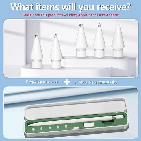 Inesore for Apple Pencil Case with 5 Pcs Replacement Tips (Purple) in Saudi Arabia