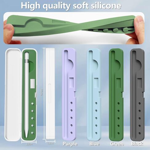 Inesore for Apple Pencil Case with 5 Pcs Replacement Tips (Purple) in Saudi Arabia