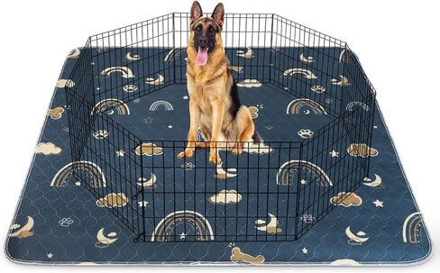 وسادات تبول الكلاب الكبيرة من سيوا ماري، عبوة واحدة مقاس 72 × 72 فائقة الامتصاص، وسادات تبول للكلاب غير قابلة للانزلاق وقابلة للغسل، وسادات للجراء سريعة الجفاف وقابلة لإعادة الاستخدام، بساط مقاوم للماء للكلاب - مستلزمات الحيوانات الأليفة، وتربية الجراء وت in Kuwait