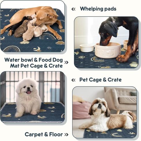 وسادات تبول الكلاب الكبيرة من سيوا ماري، عبوة واحدة مقاس 72 × 72 فائقة الامتصاص، وسادات تبول للكلاب غير قابلة للانزلاق وقابلة للغسل، وسادات للجراء سريعة الجفاف وقابلة لإعادة الاستخدام، بساط مقاوم للماء للكلاب - مستلزمات الحيوانات الأليفة، وتربية الجراء وت in Kuwait