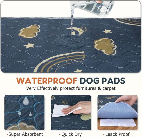 وسادات تبول الكلاب الكبيرة من سيوا ماري، عبوة واحدة مقاس 72 × 72 فائقة الامتصاص، وسادات تبول للكلاب غير قابلة للانزلاق وقابلة للغسل، وسادات للجراء سريعة الجفاف وقابلة لإعادة الاستخدام، بساط مقاوم للماء للكلاب - مستلزمات الحيوانات الأليفة، وتربية الجراء وت in Kuwait