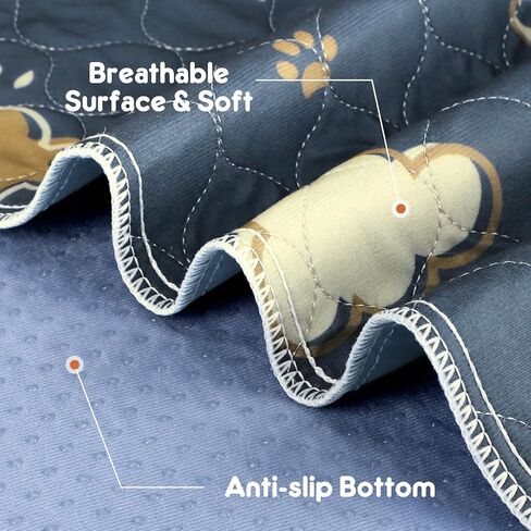 وسادات تبول الكلاب الكبيرة من سيوا ماري، عبوة واحدة مقاس 72 × 72 فائقة الامتصاص، وسادات تبول للكلاب غير قابلة للانزلاق وقابلة للغسل، وسادات للجراء سريعة الجفاف وقابلة لإعادة الاستخدام، بساط مقاوم للماء للكلاب - مستلزمات الحيوانات الأليفة، وتربية الجراء وت in Kuwait