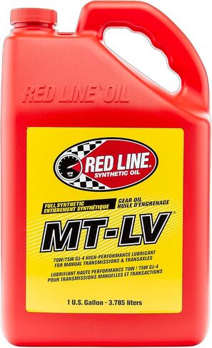 Red Line (50605) MT-LV 70W/75W GL-4 زيت تشحيم زيت التروس الاصطناعي عالي الأداء لناقل الحركة اليدوي وناقل الحركة - 1 جالون in Saudi Arabia