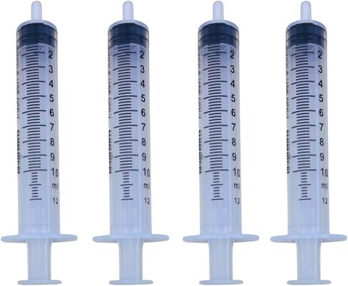 حقنة بيطرية يمكن التخلص منها، 12cc Luer Slip، بدون إبرة، معبأة بشكل فردي، 100 لكل صندوق، 10ST in Kuwait