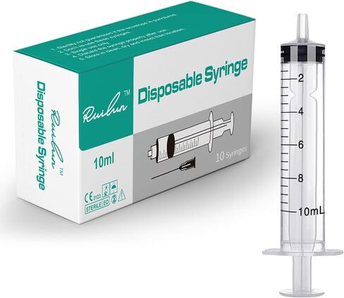 20 Pack Plastic Syringes, Luer Slip Syringe without Needle Individually Sealed Liquid Measuring Syringes Tools for Scientific Labs, Feeding Pets(3ML/5ML/10ML/20ML) in Saudi Arabia