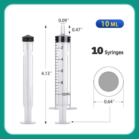 20 Pack Plastic Syringes, Luer Slip Syringe without Needle Individually Sealed Liquid Measuring Syringes Tools for Scientific Labs, Feeding Pets(3ML/5ML/10ML/20ML) in Saudi Arabia