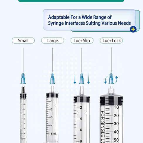20 Pack Plastic Syringes, Luer Slip Syringe without Needle Individually Sealed Liquid Measuring Syringes Tools for Scientific Labs, Feeding Pets(3ML/5ML/10ML/20ML) in Saudi Arabia