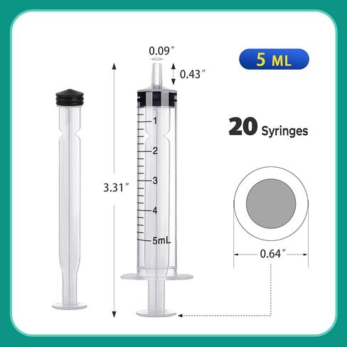 حقنة Luer Slip بدون إبرة 150 مل من Ruilun، حقنة بلاستيكية سائلة للمختبرات العلمية، محكمة الغلق بشكل فردي، أدوات حقنة قياس - 3 عبوات in Kuwait
