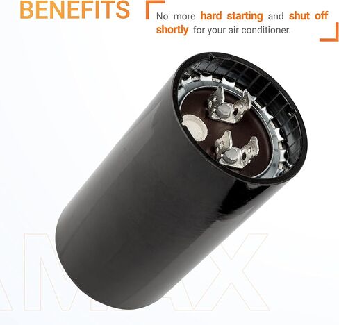 Canamax 708-850 MFD uf 50/60 هرتز 110-125 فولت تيار متردد مكثف بدء مستدير - بديل لتشغيل محرك التيار المتردد أو تشغيل المروحة ومكيف الهواء البارد أو الحراري - يستبدل 11028 11928 PMJ708 PMJ708A in Kuwait