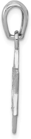 FB JEWELS Solid 14K White Gold Star Of David Pendant (0.59 x 1.02 Inches) in Saudi Arabia