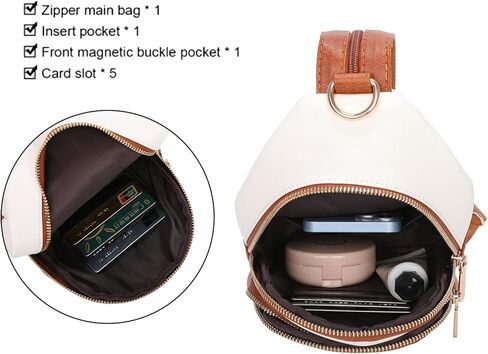 حقيبة ظهر THAKSENY Crossbody للكتف، حزم صغيرة للخصر مع أشرطة بسحاب، حقيبة كتف للهدايا in Kuwait