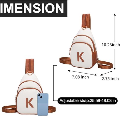 حقيبة ظهر THAKSENY Crossbody للكتف، حزم صغيرة للخصر مع أشرطة بسحاب، حقيبة كتف للهدايا in Kuwait