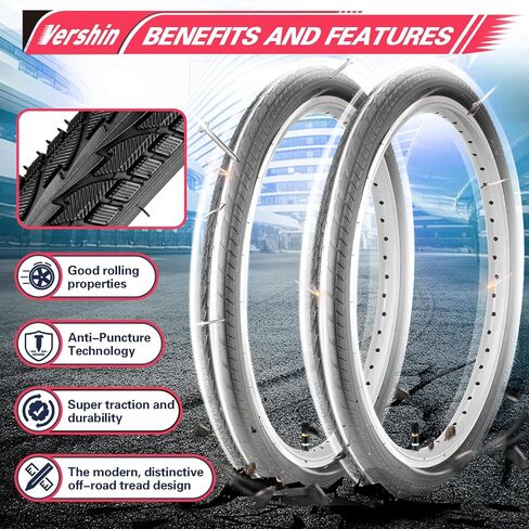 إطارات دراجة مقاس 20 بوصة مقاس 20x1.75/47-406 و20 بوصة صمام شريدر مع رافعتين للإطارات متوافقة مع إطارات وأنابيب الدراجة/الدراجات مقاس 20 × 1.65 20 × 1.70 20 × 1.75 20 × 1.80 in Kuwait